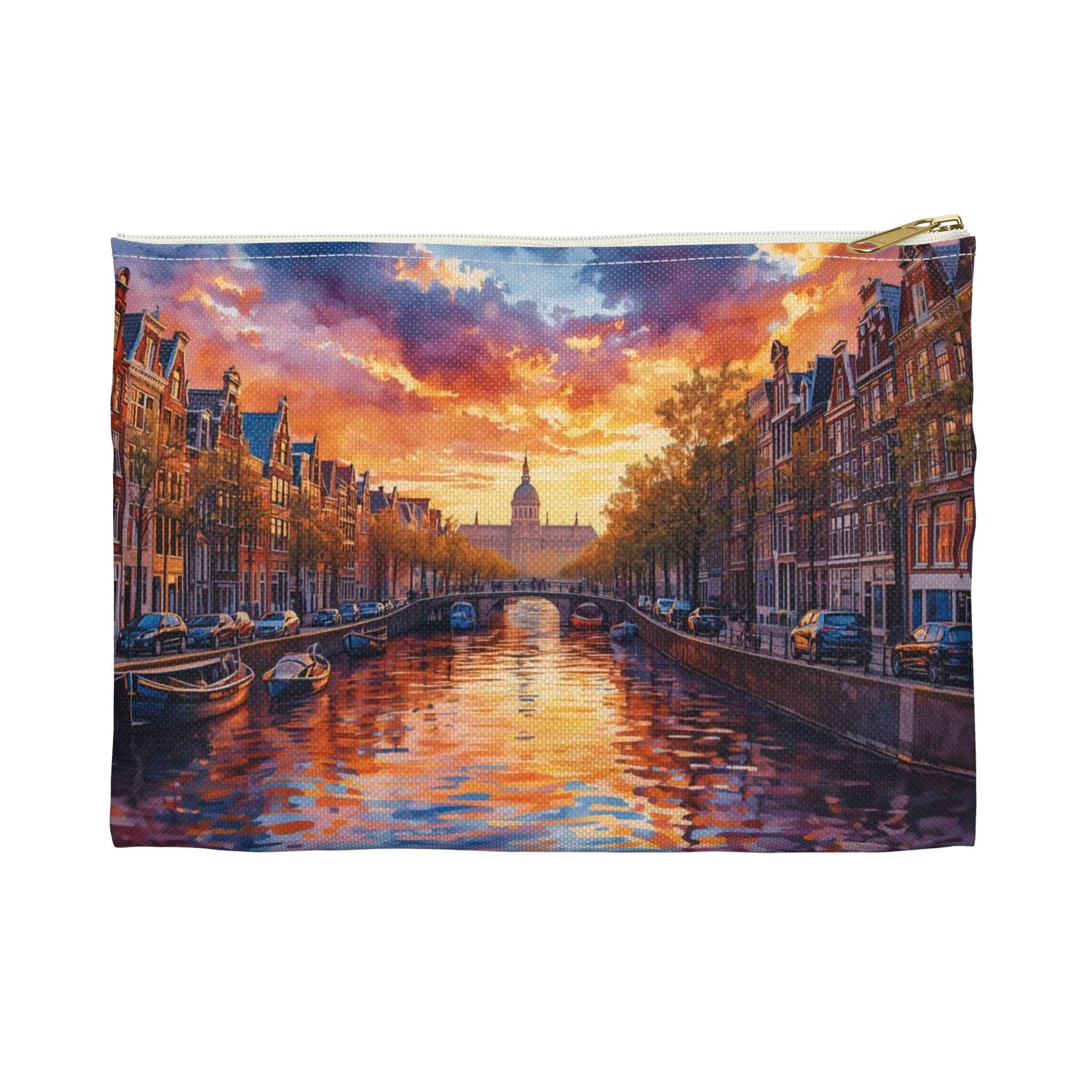 Scenic Amsterdam Accessory Pouch - Stylish Organizing Bag for Travel & Everyday Use